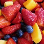 Fresh fruit mix as a healthy snack for kids.