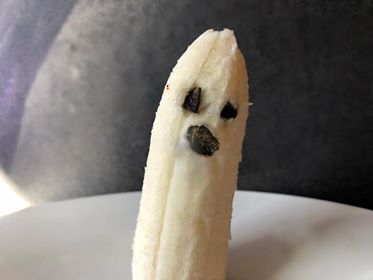 Banana Snack Shaped Like a Ghost 