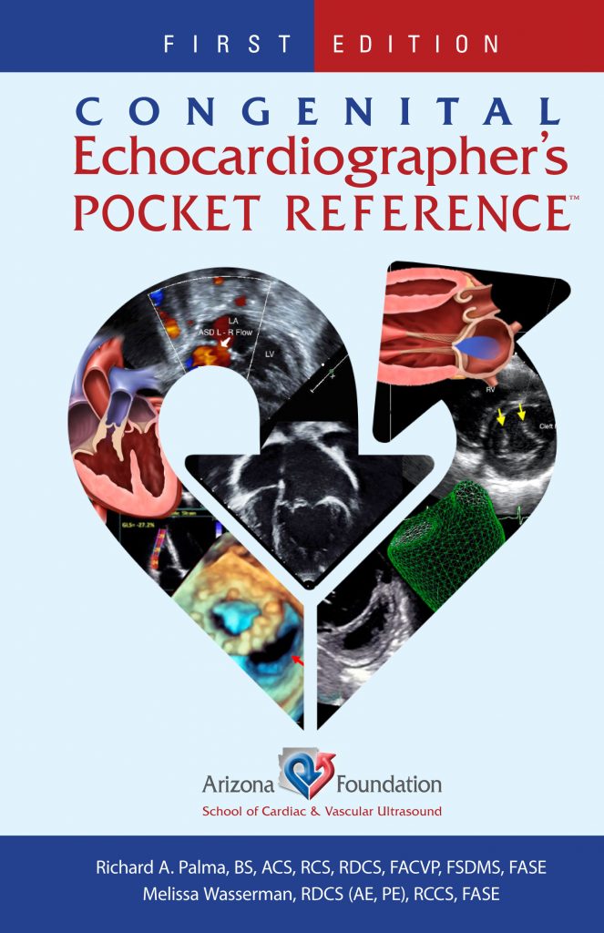 Cover of Arizona Heart Foundation's new book, "Congenital Echocardiographers Pocket Reference."